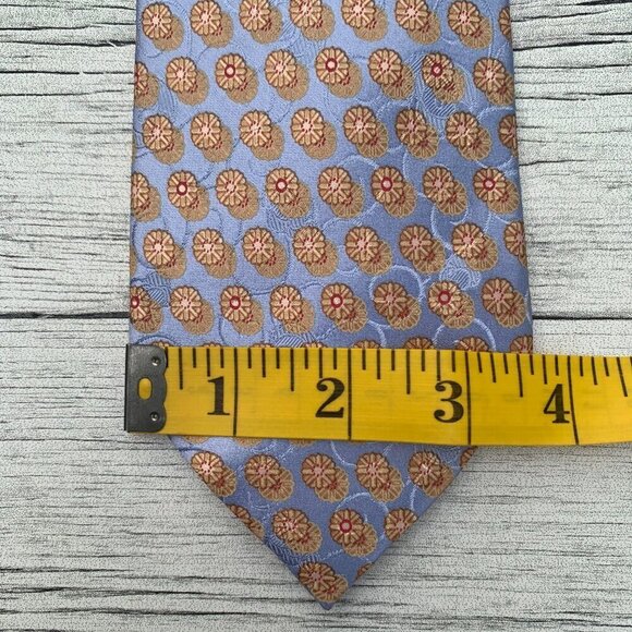 Ermenegildo Zegna Floral Print Silk Tie - Picture 7 of 8